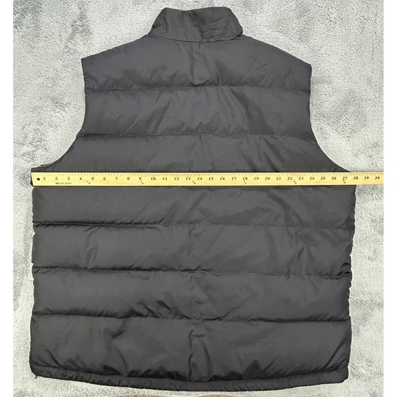 Land's End Vest Men 2XL 50-52 Black Down‎ NYLON Full Zip Puffer Pockets - Picture 4 of 9